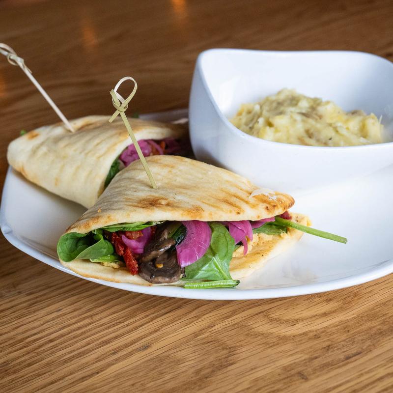 Veggie Hummus Naan photo