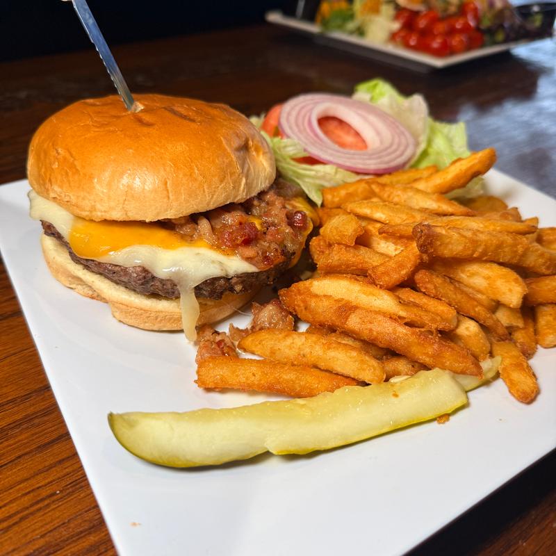 Bacon Onion Relish Burger photo