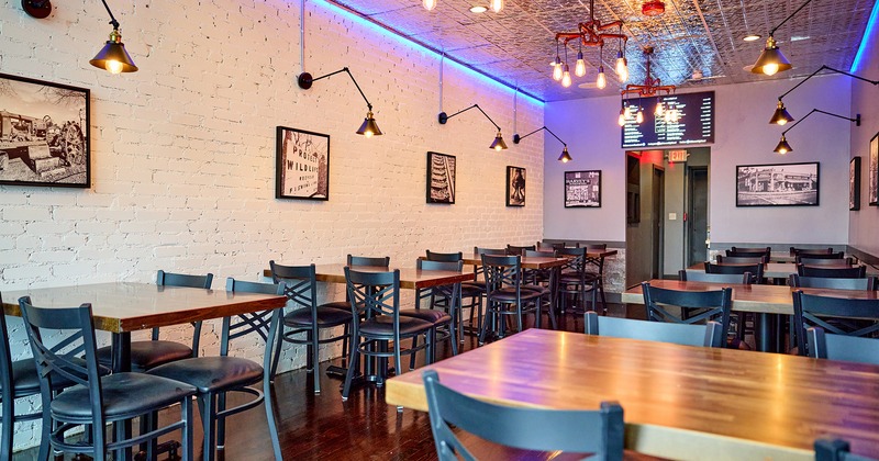 Interior, tables and booths