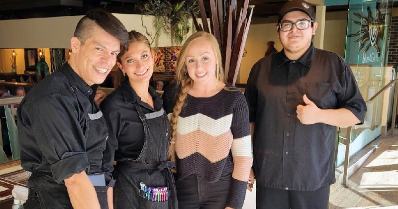 Staff posing for a photo