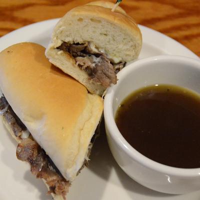 French Dip with homemade Au Jus.