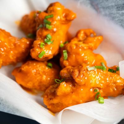 Chicken wings, close-up.