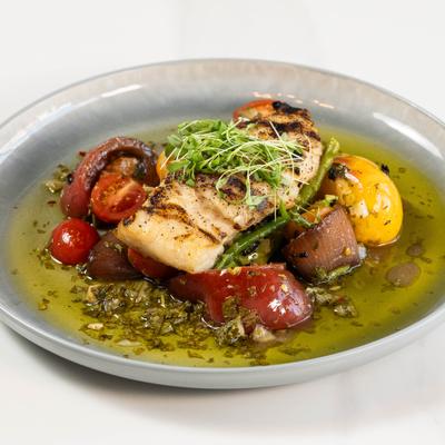 Grilled Grouper with mix of vegetables.