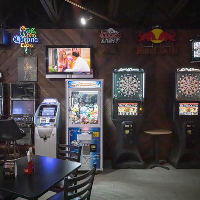 Interior, restaurant game room