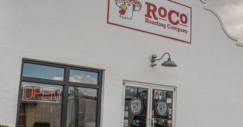 Exterior, front view, entrance