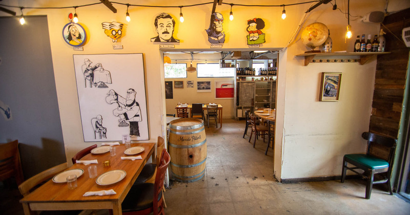 Interior, tables and decorations