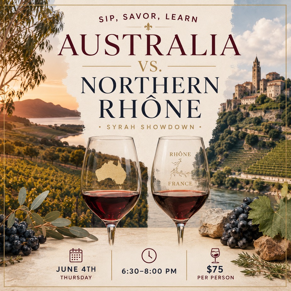 Sip, Savor, Learn:  Australia vs. Northern Rhône event photo