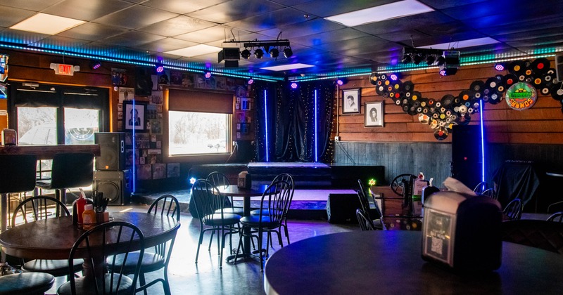 Seating area wit a view of the stage