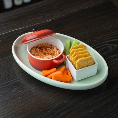Charleston Pimento Cheese, served with crackers, carrots, and celery.