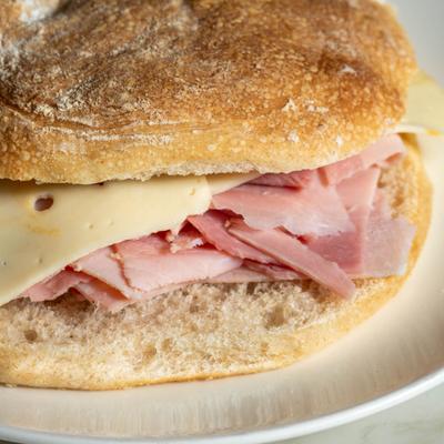 Ham and cheese bun.