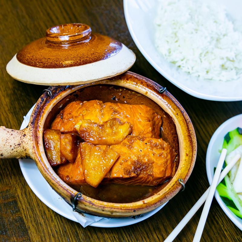 Salmon In Clay Pot photo