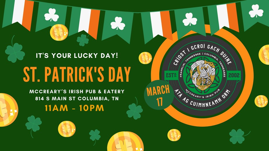 St. Patrick's Day! McCreary's Columbia! event photo