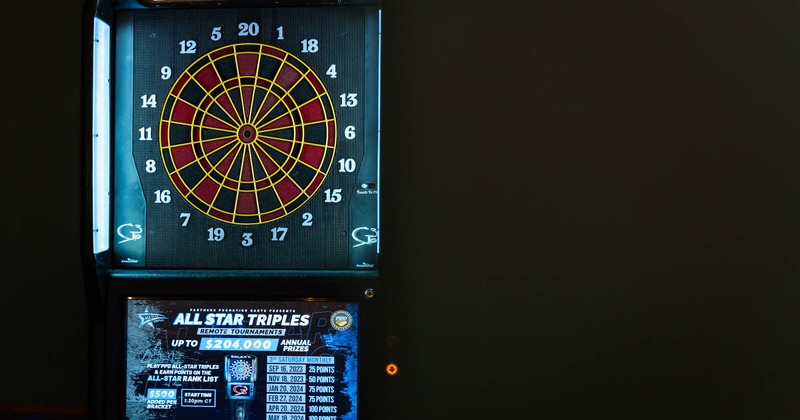 Interior, a dartboard machine