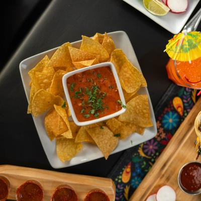 Tortilla chips and salsa.