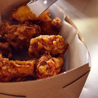 Bow of fried chicken.