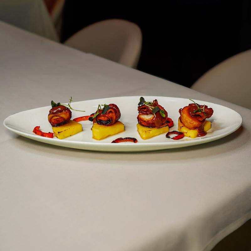 Bacon wrap scallops photo