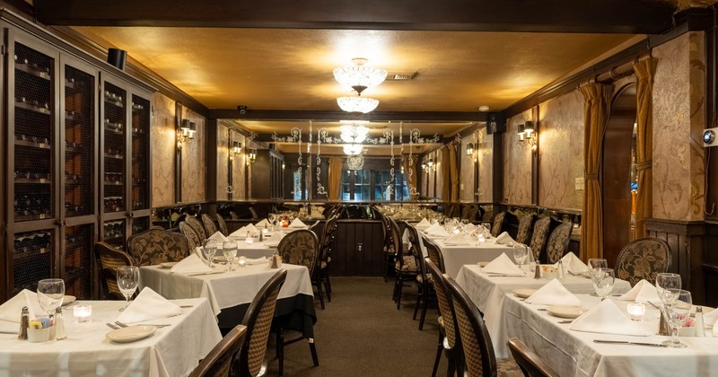 Interior, tables ready for guests