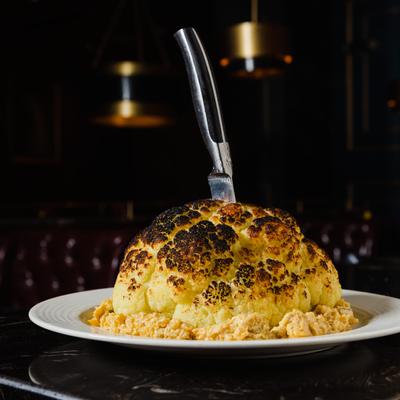 Roasted whole cauliflower