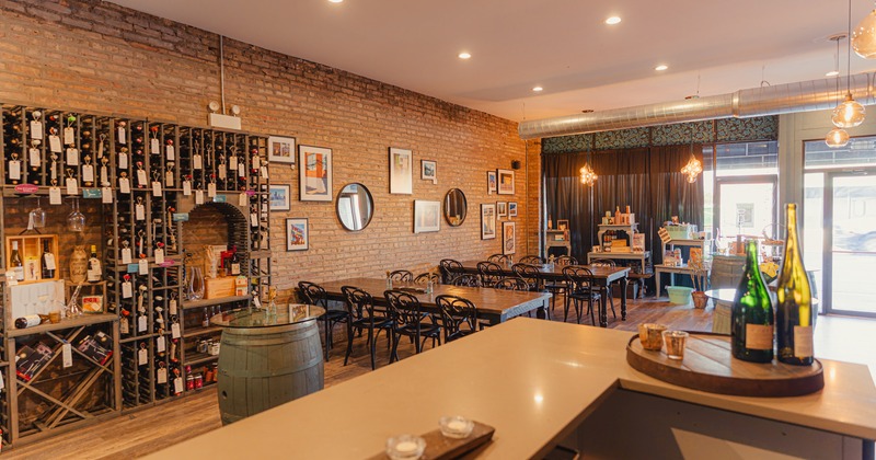 Seating and bar areas