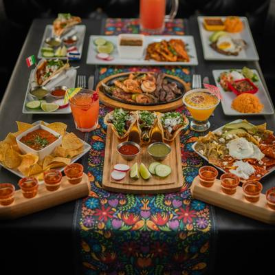 Various food on the table.