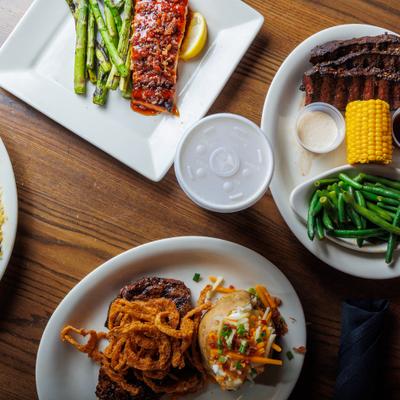 Various food dishes.