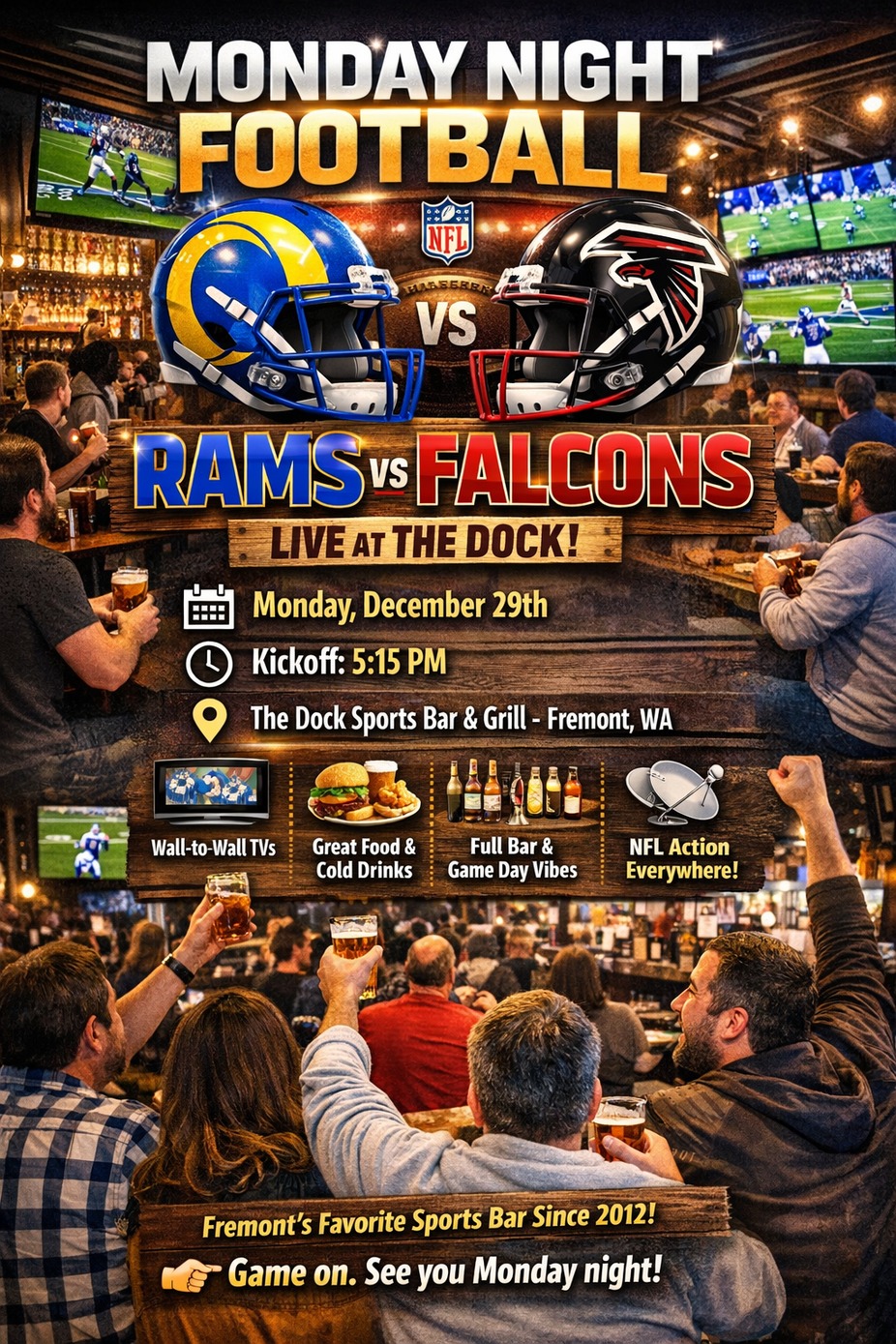 🏈 Monday Night Football: Rams vs. Falcons 🏈 event photo