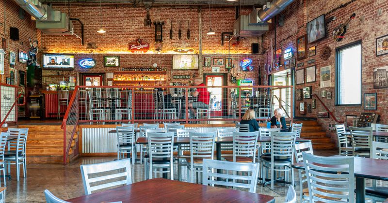 Tables in dining area
