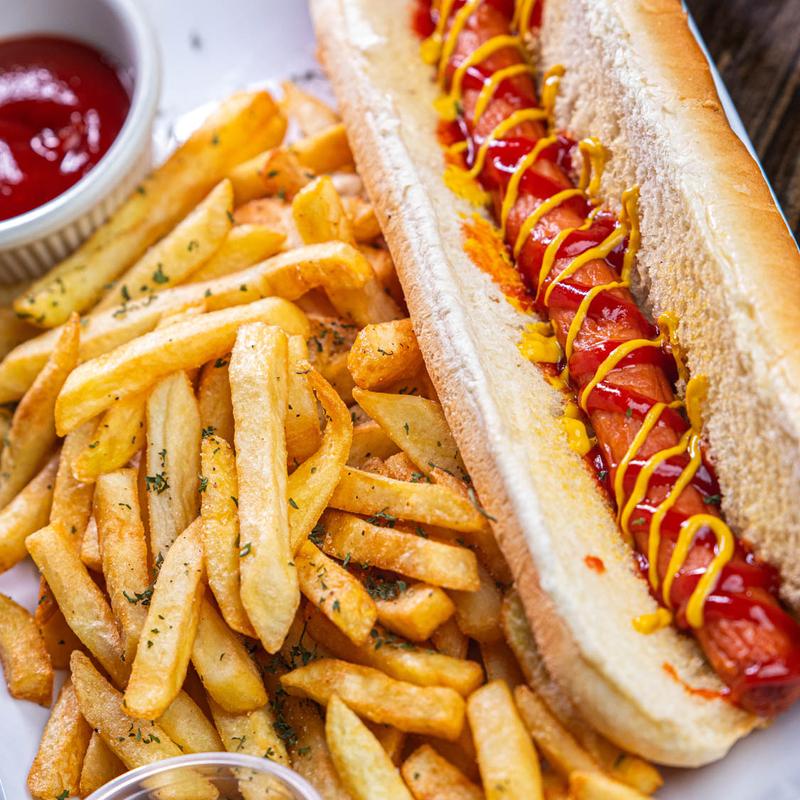 Hot Dog with Fries photo