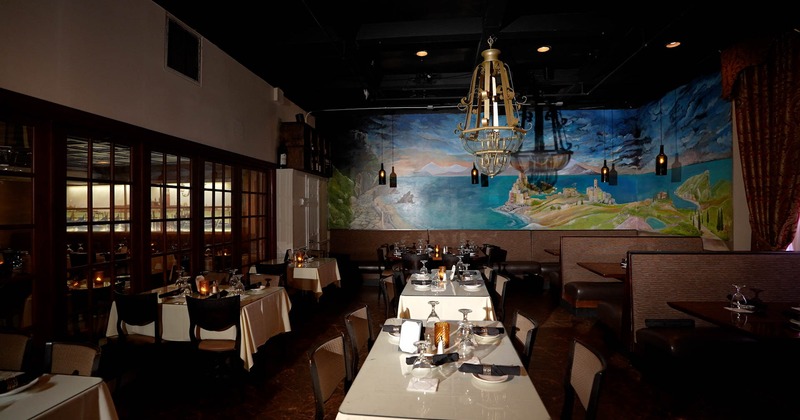 Interior, table ready for guests