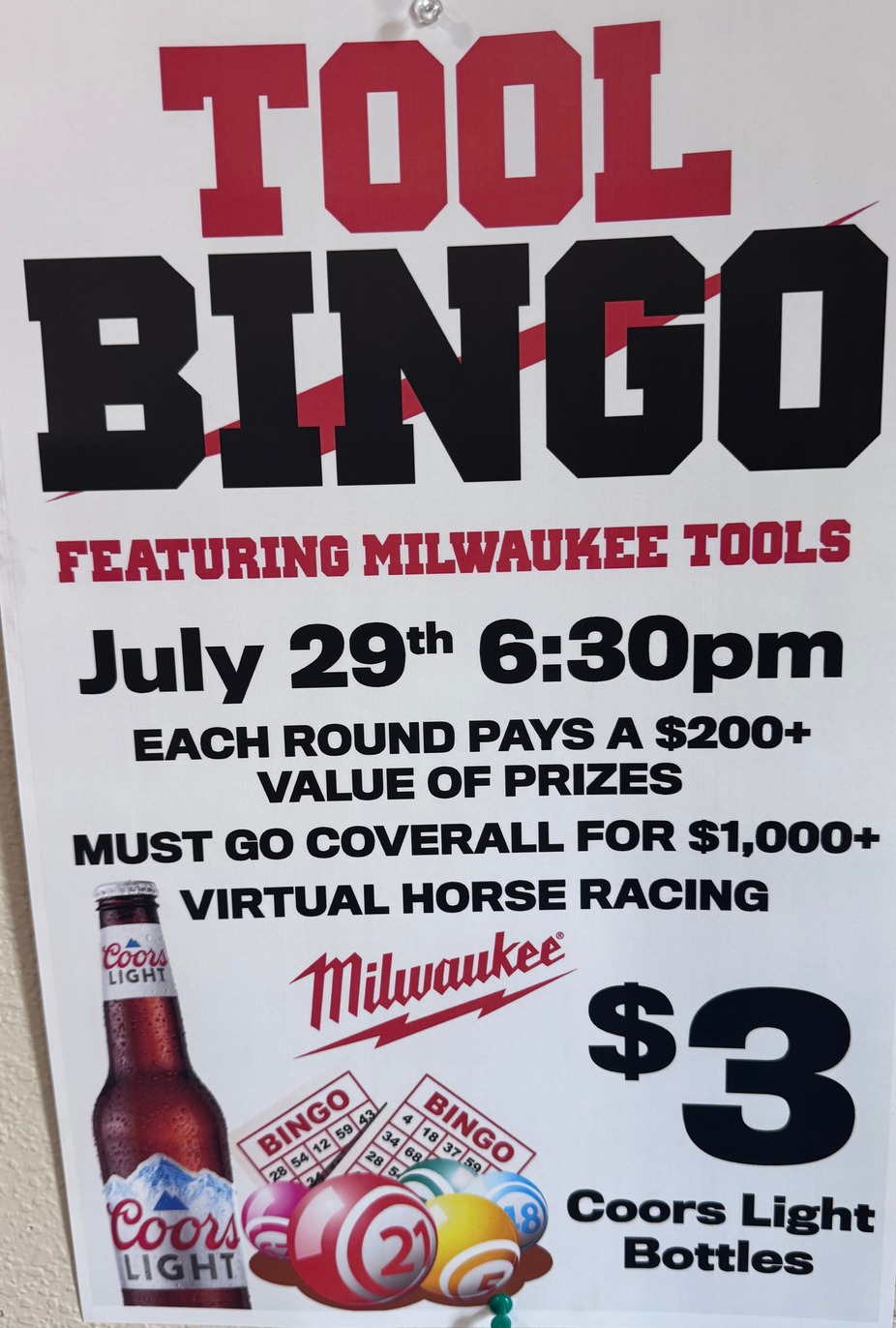 Milwaukee Tool Bingo event photo