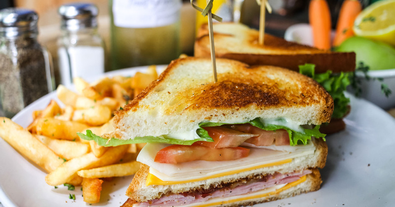 Club Sandwich on Plate