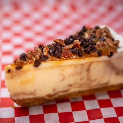 Turtle Caramel Cheesecake.