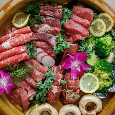 Various food in the plate photo