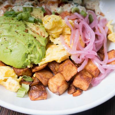 Popeye bowl dish, close up.