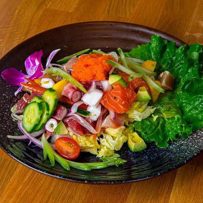 Seafood salad.