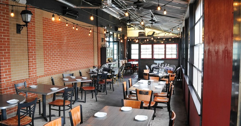 Exterior, tables and chairs on the porch