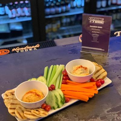 A served meal for  two.