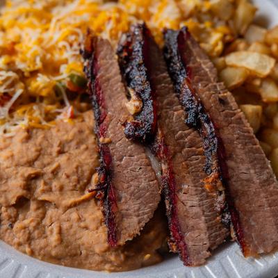 Brisket with sides.
