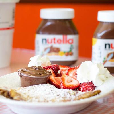 Nutella and Strawberry Crepes