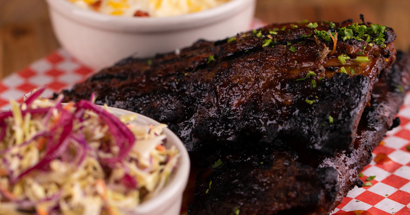 Fried meat with salad