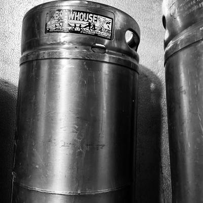1/8 barrel Keg with Brewhouse sticker.
