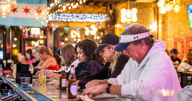 Interior, bar, people