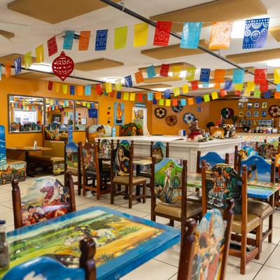 Interior, dining area.