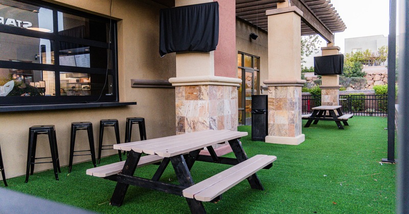 Exterior seating area