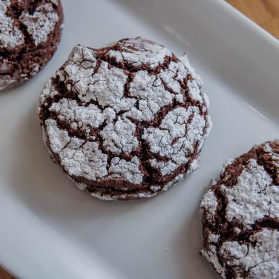 Chocolate Crinkle Cookies.