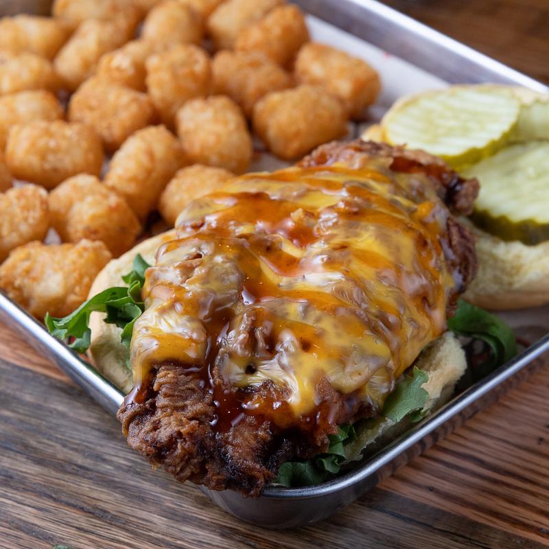 Deep Fried Hot Honey Chicken Sammich photo