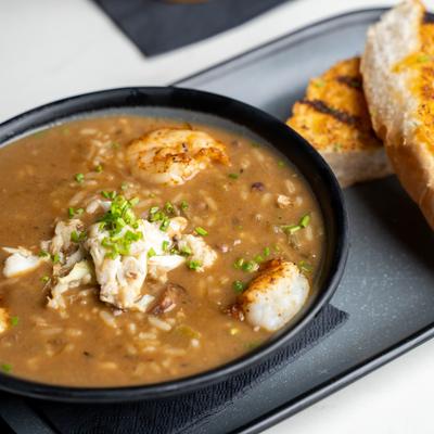 Seafood gumbo.