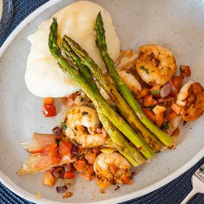 Red Snapper and Shrimp.