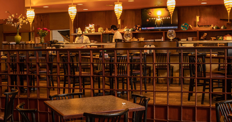 Interior, dining room, order counter