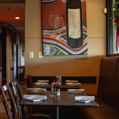 Interior, dining table.